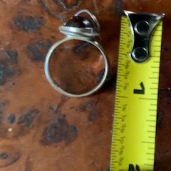 Beautiful custom made ring with Amber stone - Picture 6 of 10